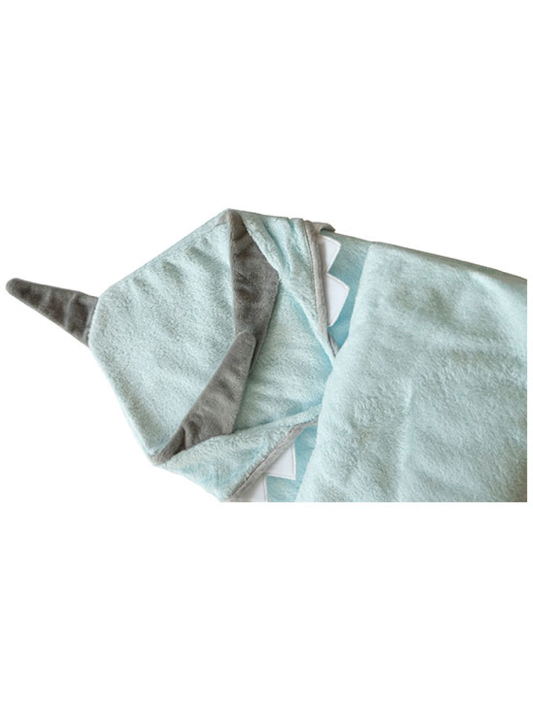 Nuborn Baby Essentials Bamboo Hooded Towel with Washcloth Set - Blue Shark (Blue- Image 4)