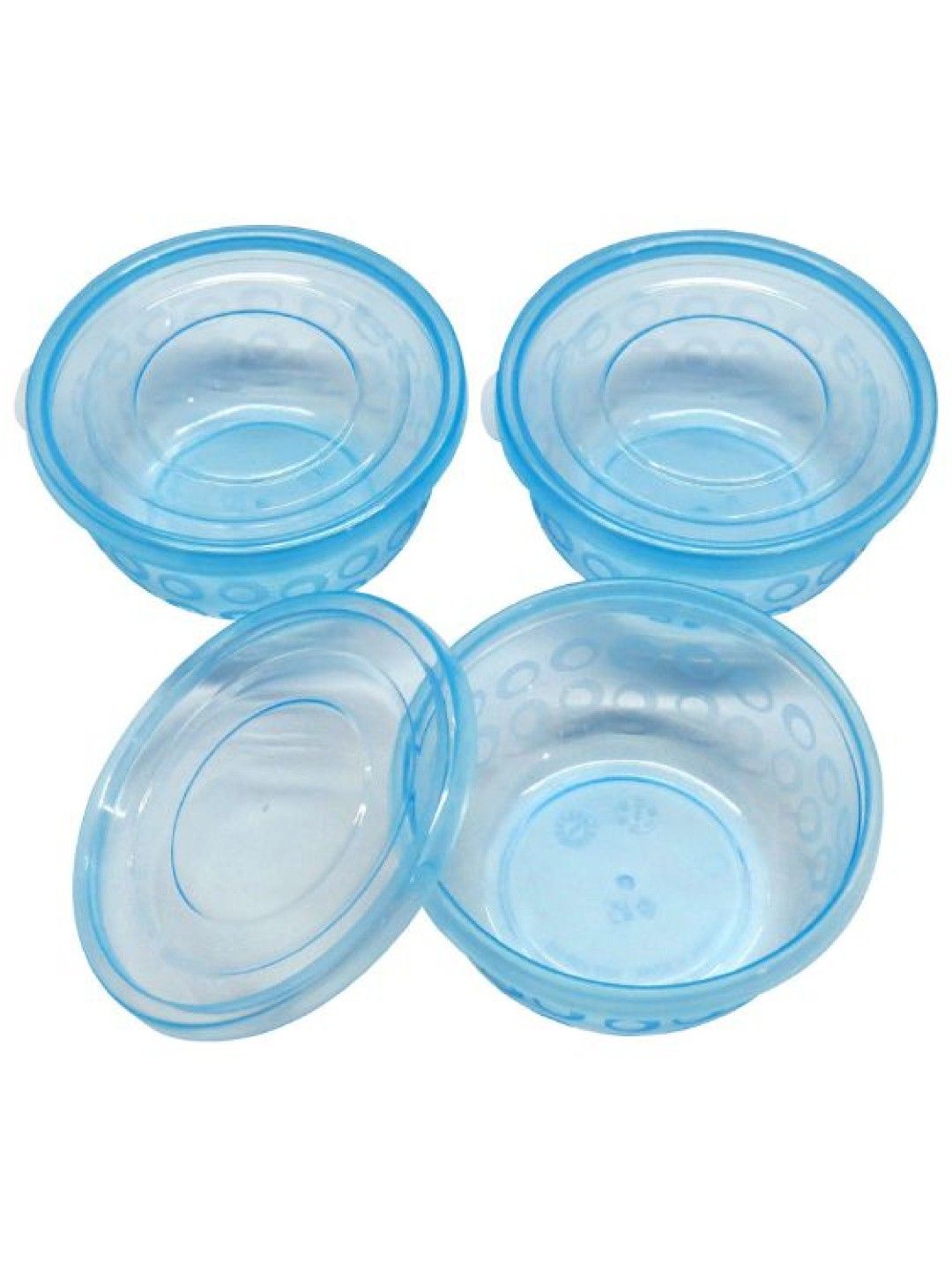 Bebeta Feeding Dish Bowl With Lid 3-pack (Blue- Image 2)