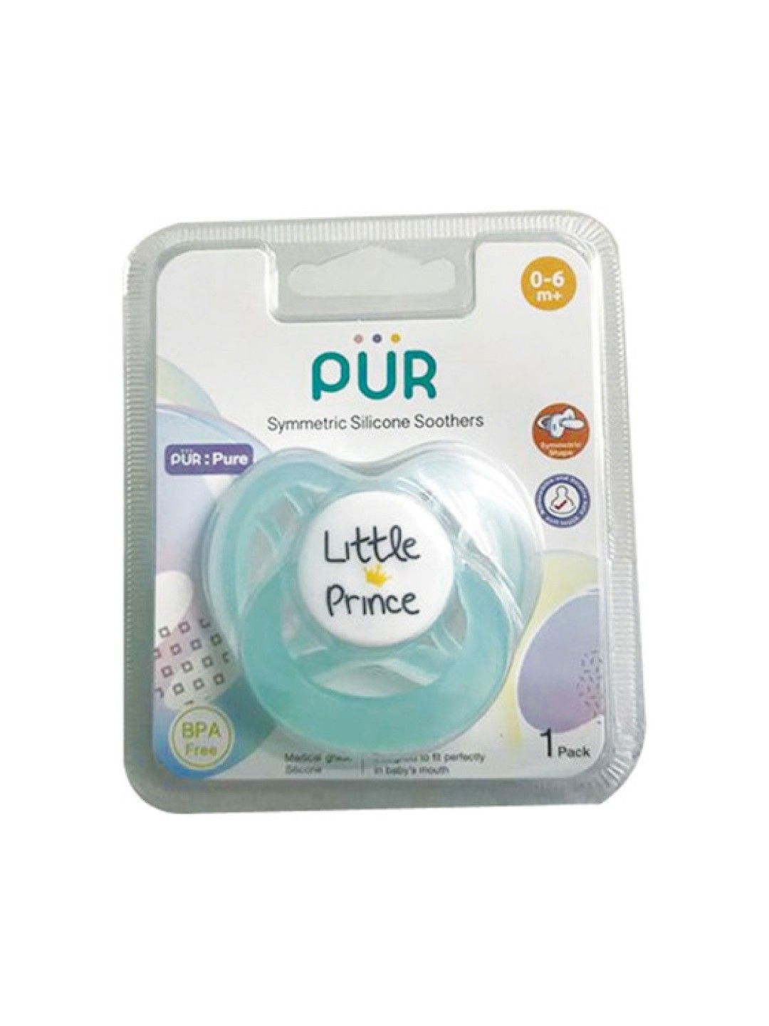 Pur Ventilated Symmetric Silicone Soother 14043 (0-6 months)