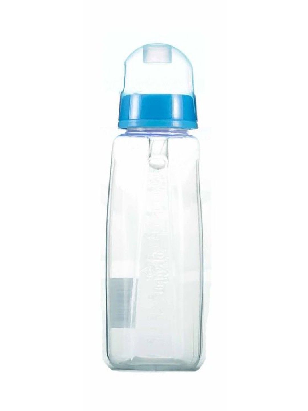 Babyflo Feeding Bottle Transparent Hexa (8oz) (Blue- Image 1)