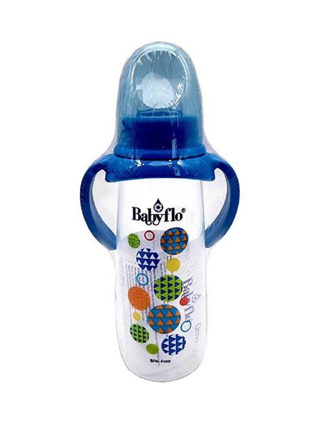 Babyflo Feeding Bottle with Handle (9oz) (Blue- Image 1)