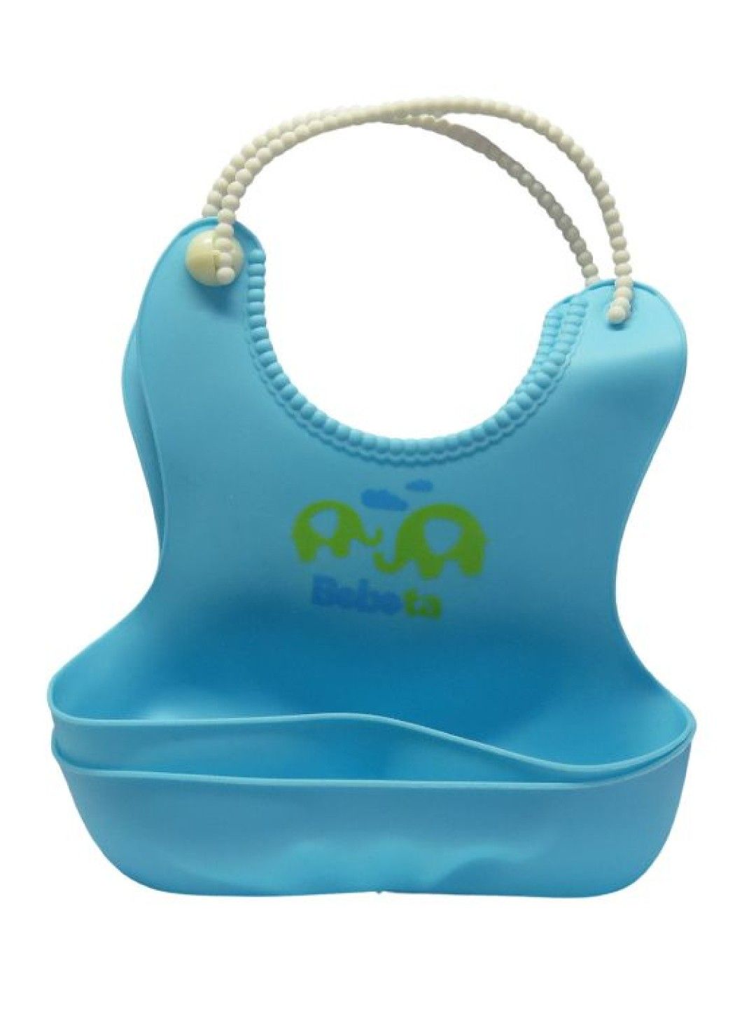Bebeta Silicone Bib - Elephant Print (Blue- Image 1)