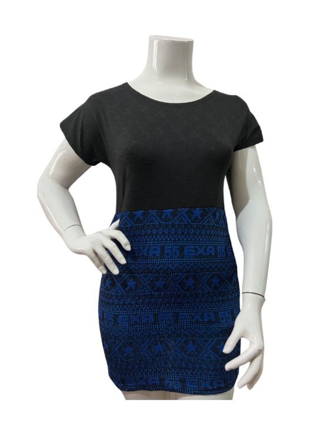 QT Hub Freesize Dress (529) (Blue- Image 1)