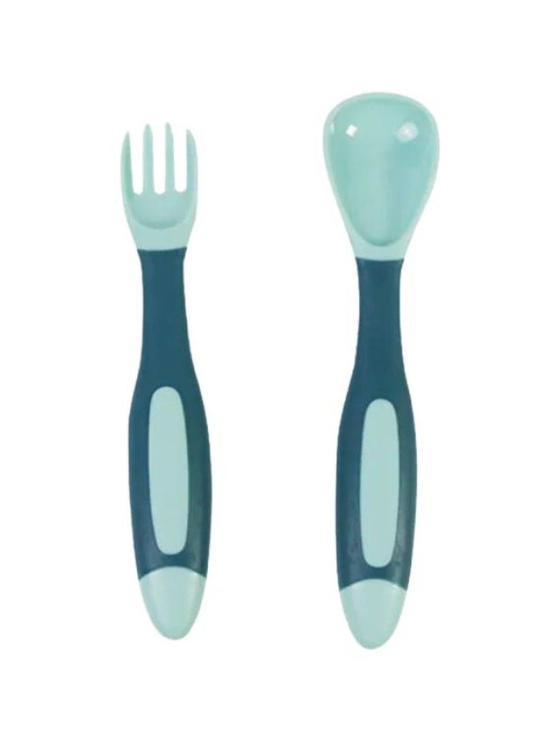 Giggli Bendable Self Feeding Spoon and Fork with Travel Case (Blue- Image 1)