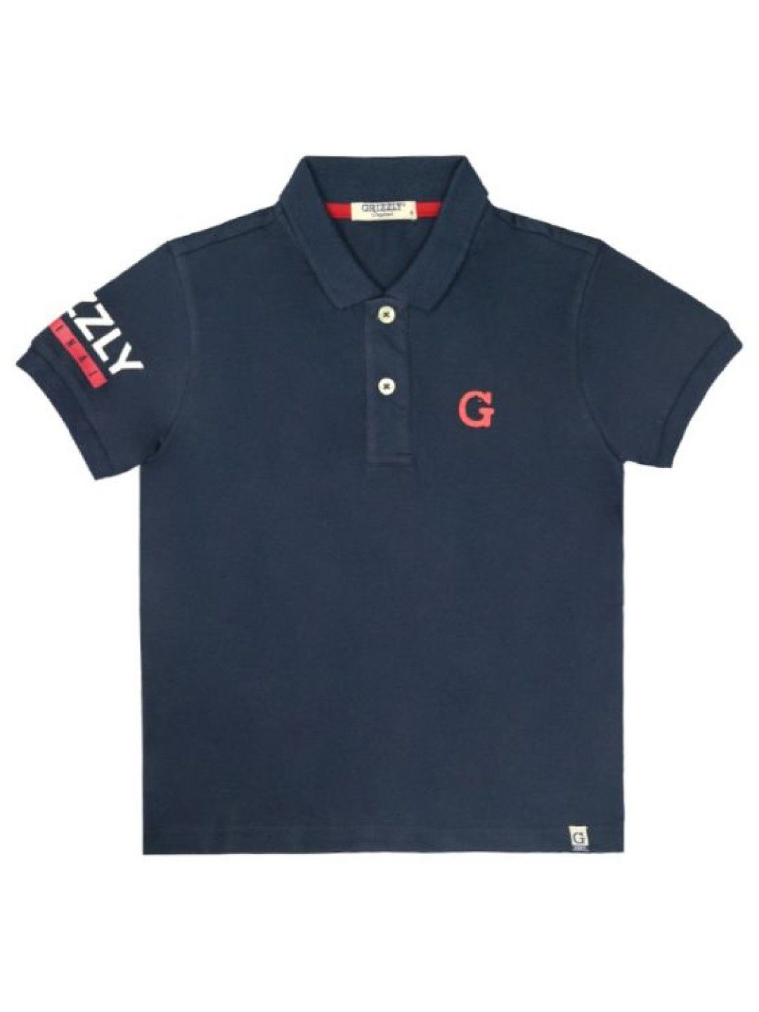 Grizzly Boys Short Sleeve Polo Shirt with Embroidery
