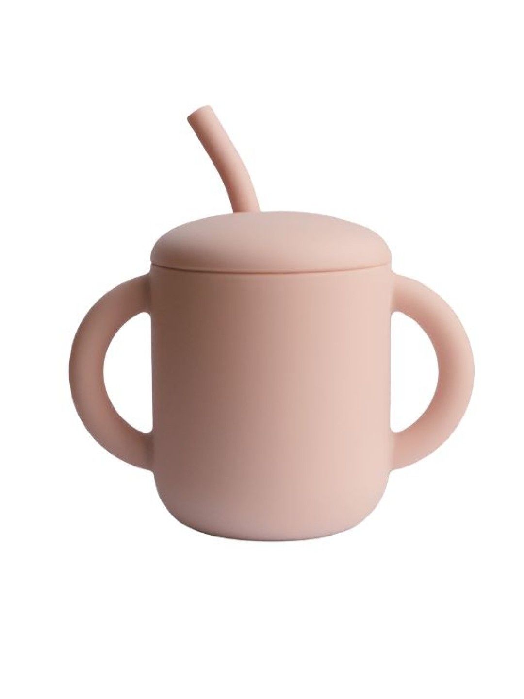 Mushie Silicone Training Cup + Straw (Blush- Image 1)