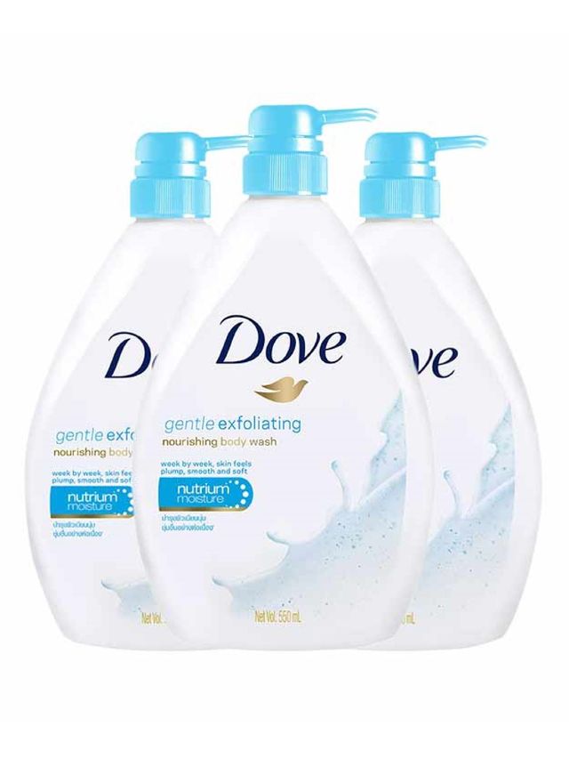 Dove Body Wash Gentle Exfoliating 550ml (Bundle of 3) | edamama