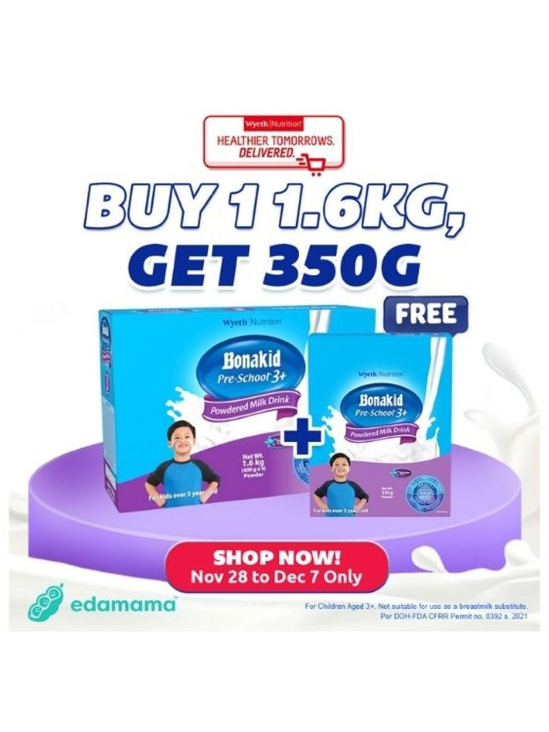 Bonakid Preschool Bonakid Pre-school 3+ (1600g) + FREE Bonakid Pre ...