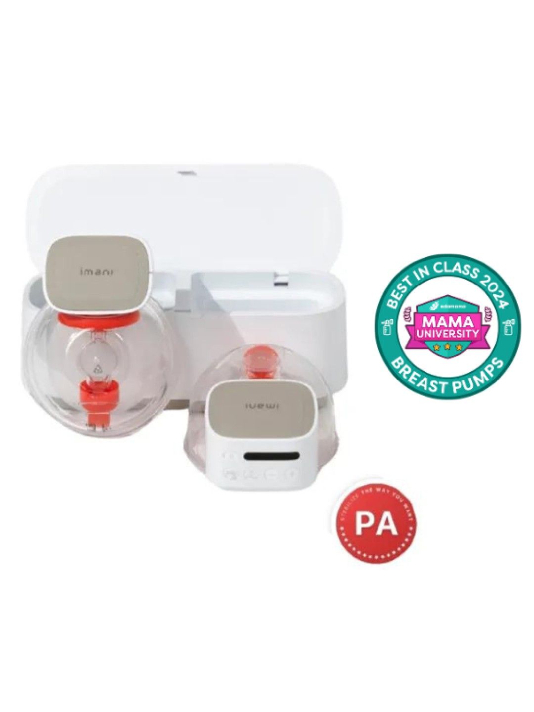 imani i2 Plus PA Pair Handsfree Wearable Breast Pump with Charging Dock (No Color- Image 1)