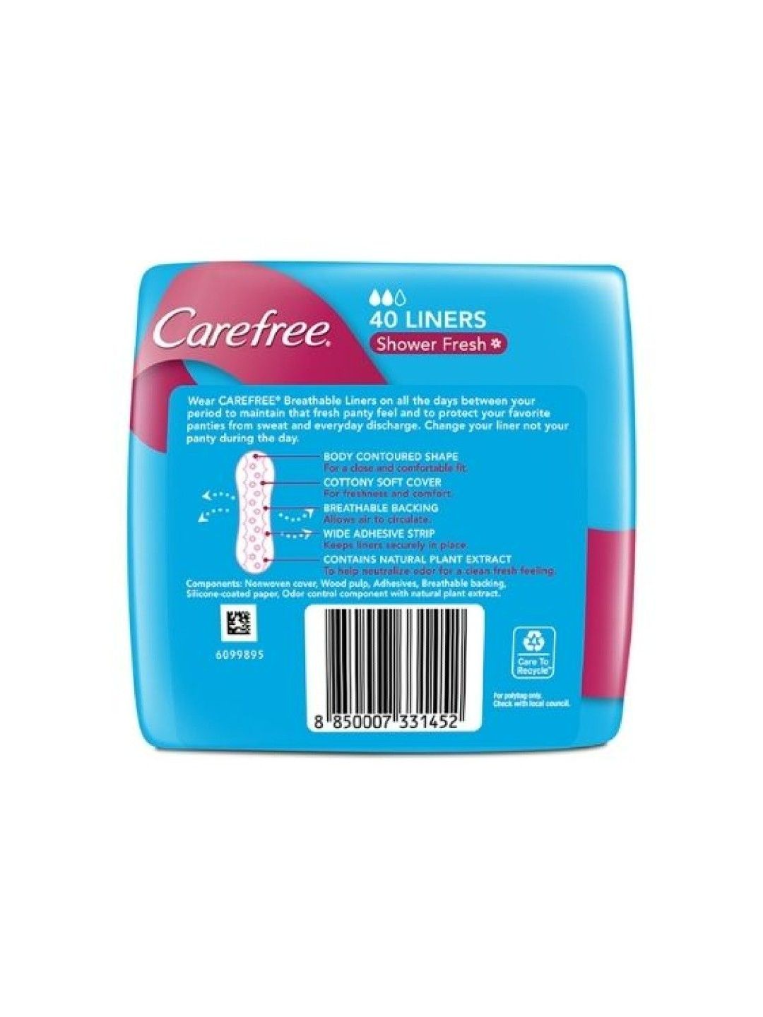 Carefree Breathable Panty Liners (40s) (No Color- Image 2)