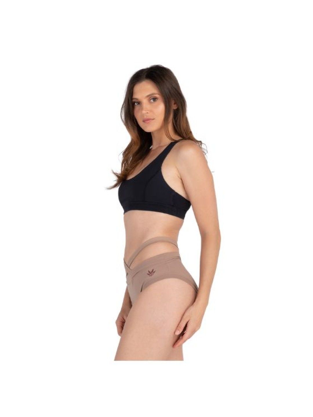 eska Kitty Criss Cross Bikini Bottom (Brown- Image 2)