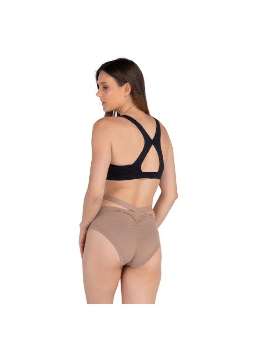 eska Kitty Criss Cross Bikini Bottom (Brown- Image 3)