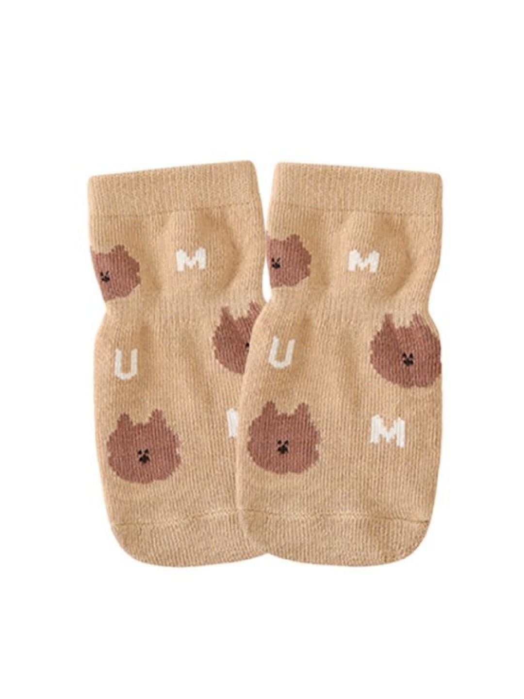 BabyPro Baby Anti-Slip Socks Long One Pair (Brown- Image 1)