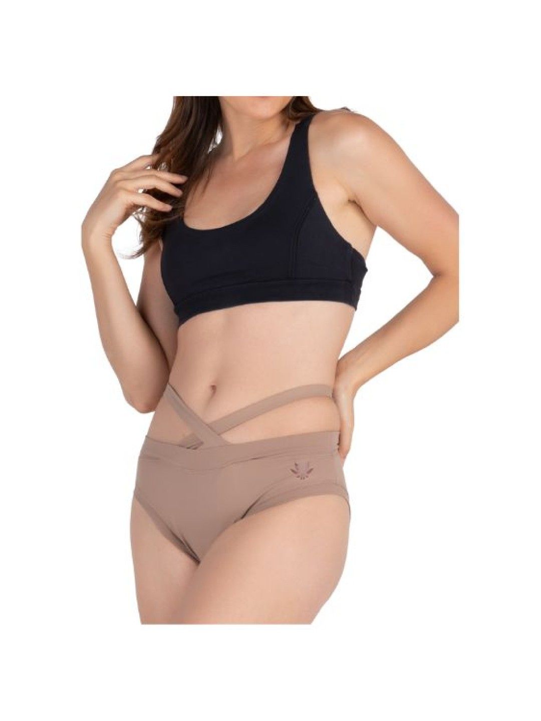 eska Kitty Criss Cross Bikini Bottom (Brown- Image 1)