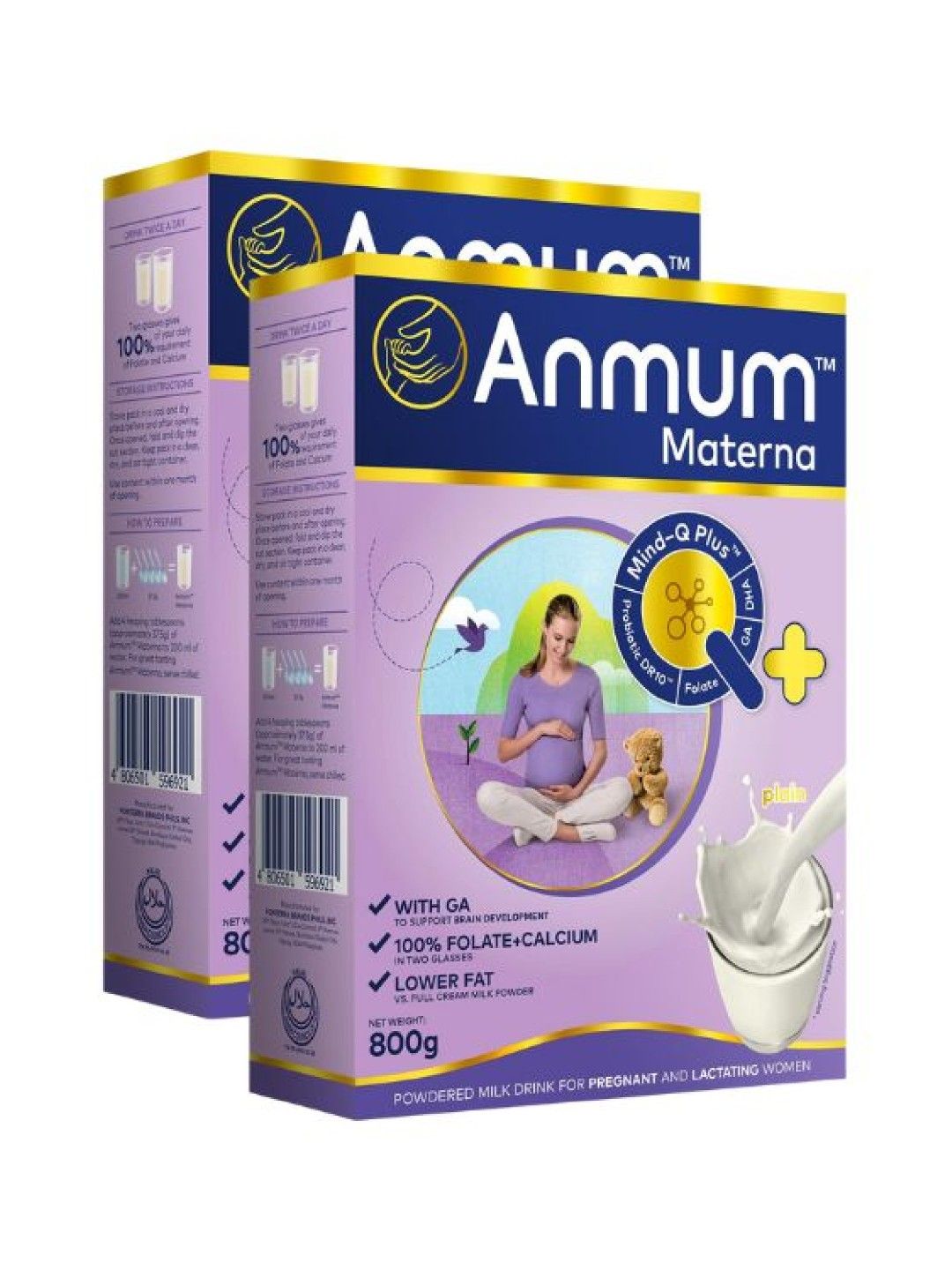 Anmum Materna Milk Powder Plain (800g) Bundle of 2 (No Color- Image 1)