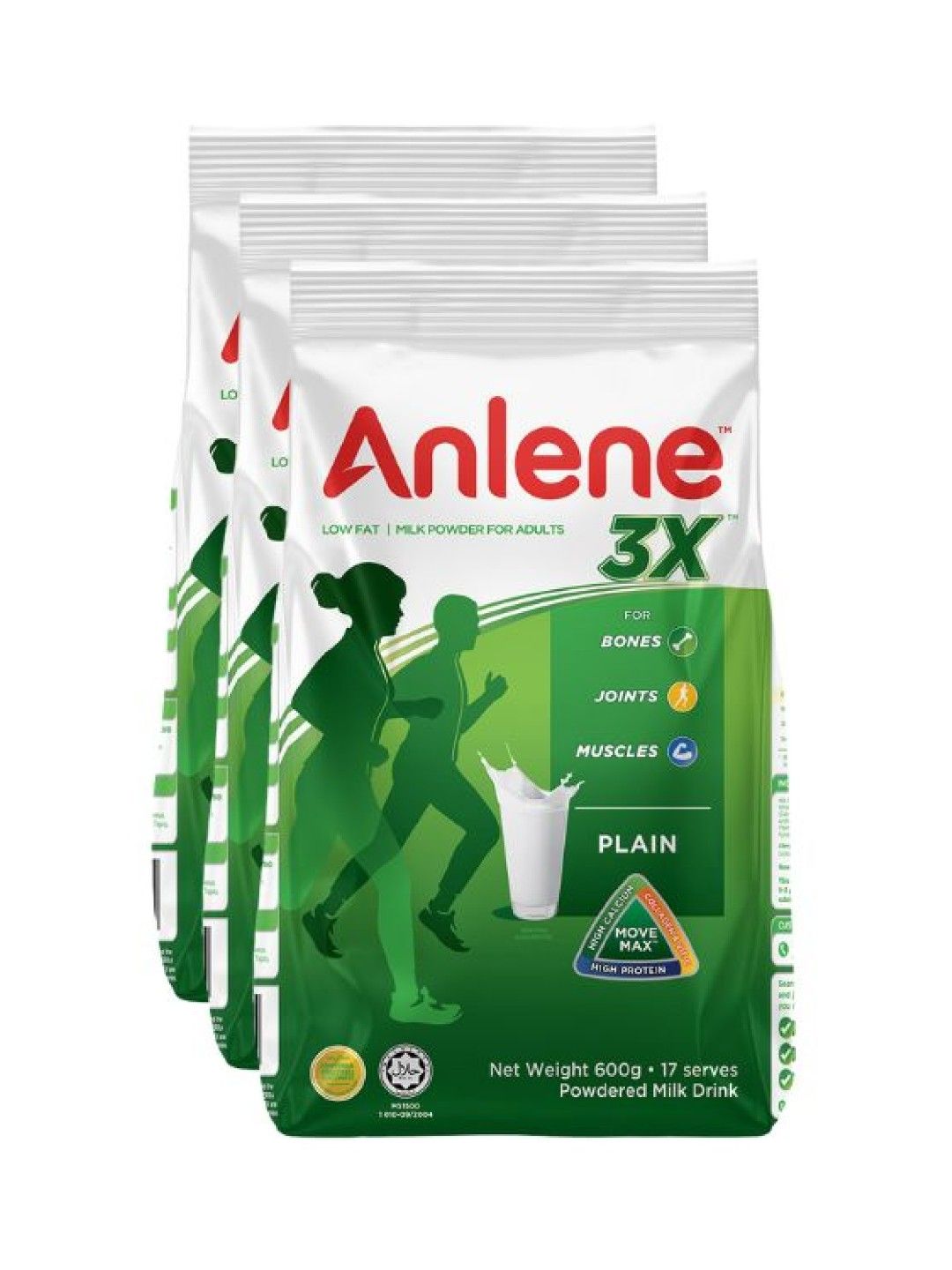 Anlene 3X Plain (600g) Bundle of 3