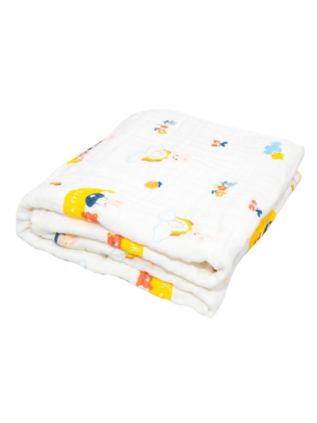 Kozy Blankie 100% Cotton Premium Multi-Purpose Muslin Cloth - Bunny Dreams Rainbow (No Color- Image 1)