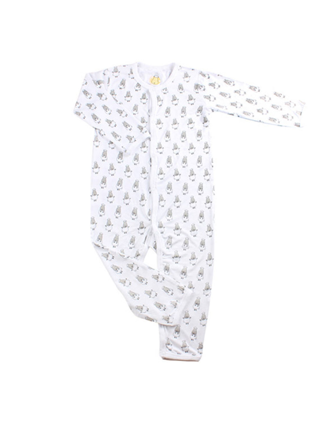 Baa Baa Sheepz Small Sheepz Button Long Sleeve Romper