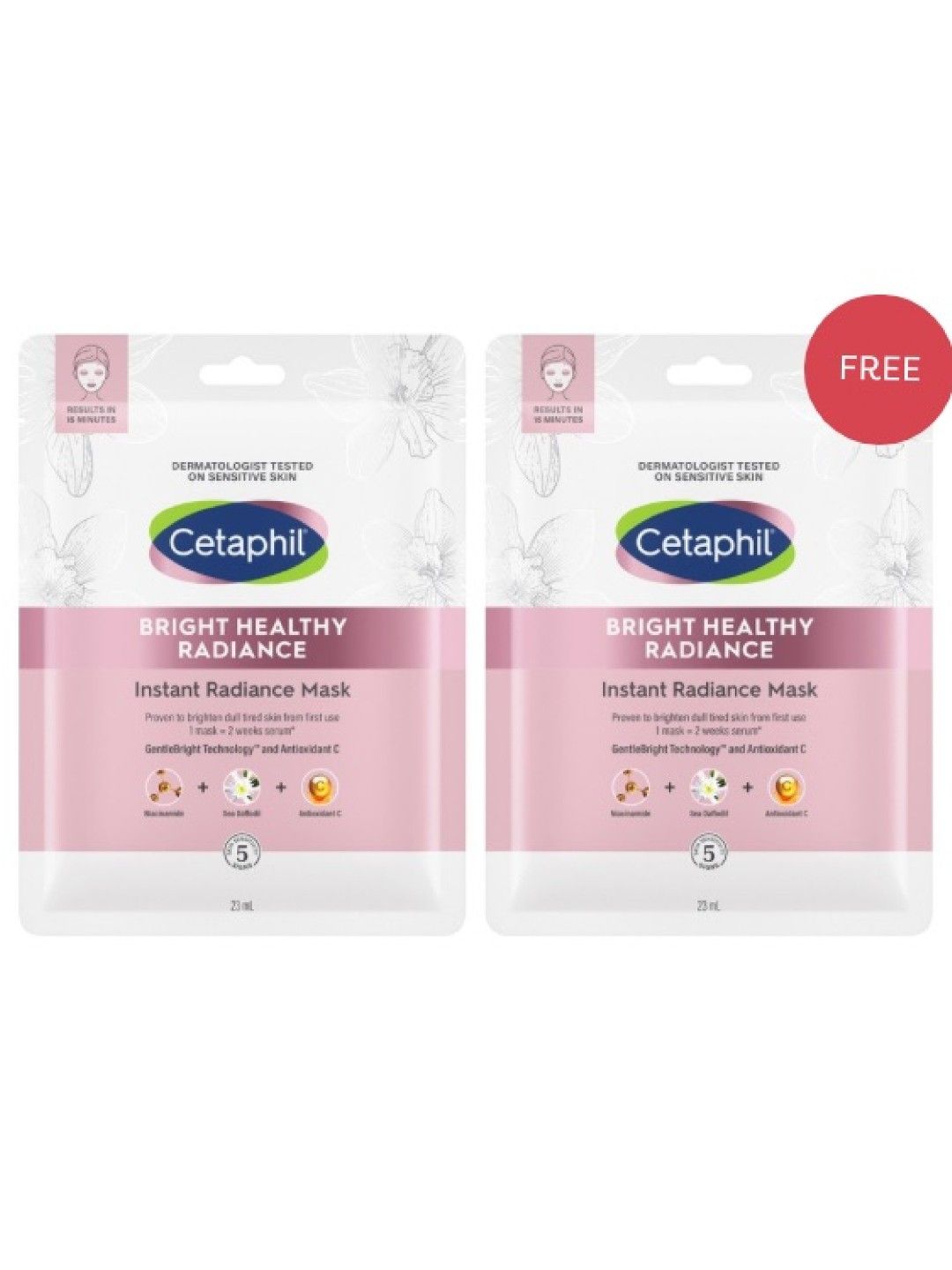 Cetaphil [Buy 1 Get 1] Bright Healthy Radiance Instant Radiance Sheet Mask (1s) (No Color- Image 1)