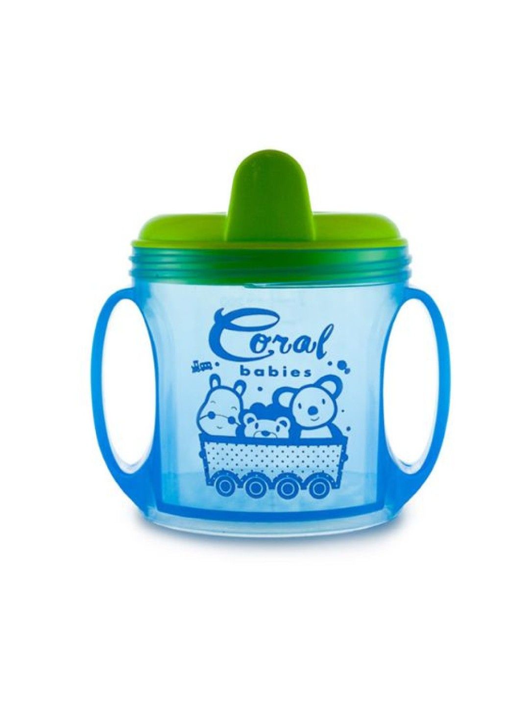 Coral Babies Hard Spout Training Cup with Handle - Blue 6oz (No Color- Image 1)