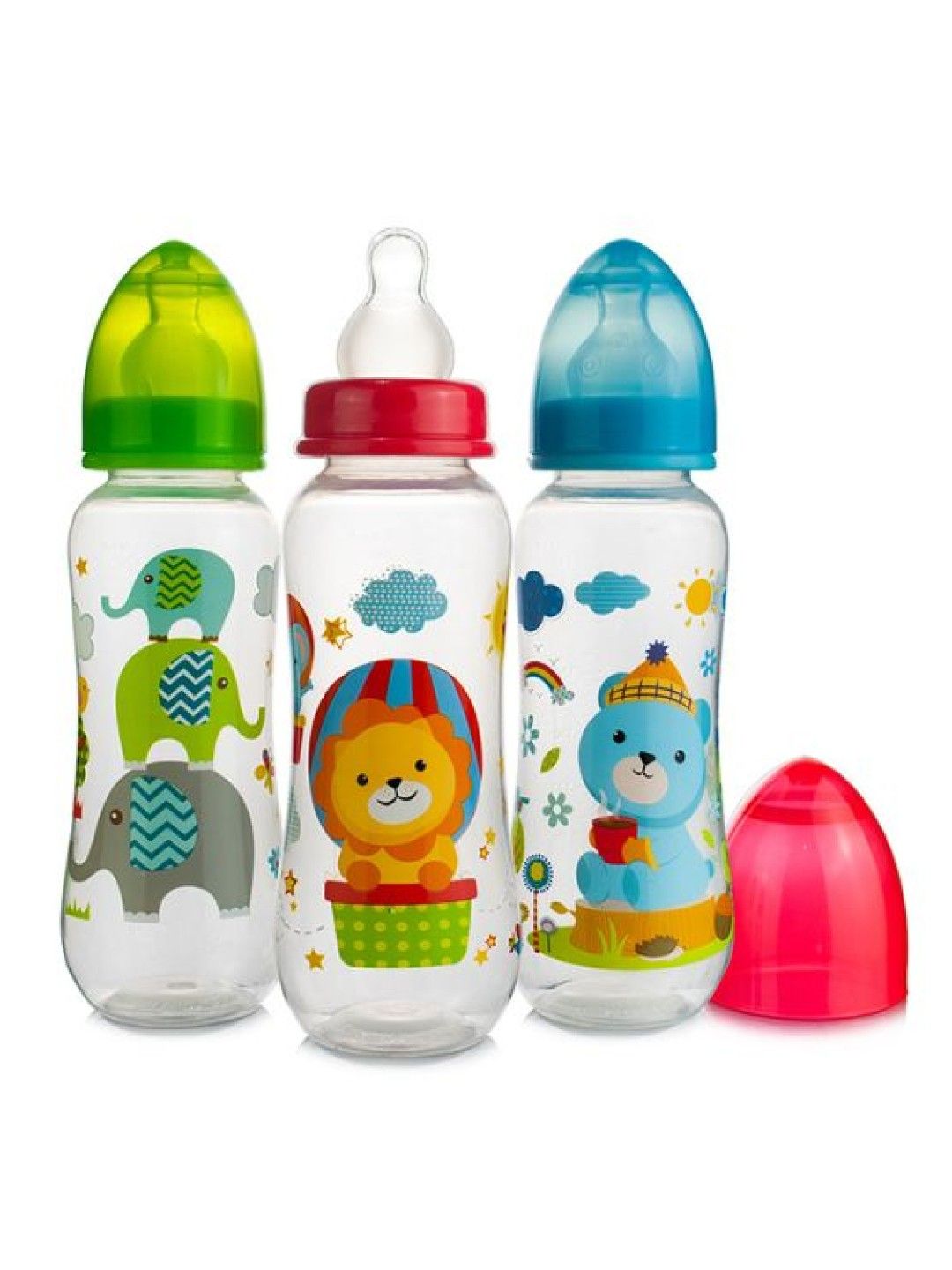Coral Babies Clear Feeding Bottle Set of 3 (9oz) (No Color- Image 1)