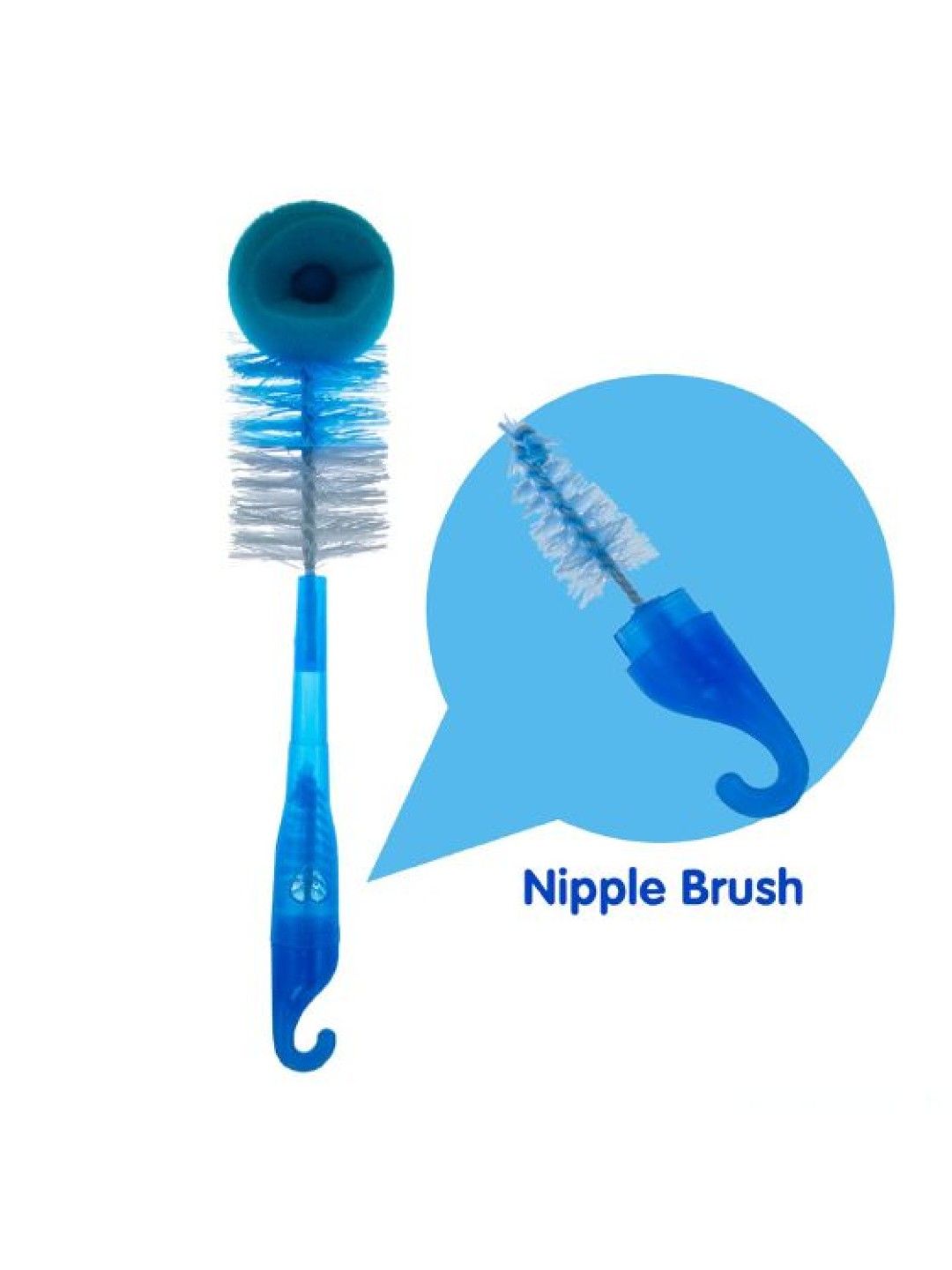 Coral Babies Bottle and Nipple Cleaner Brush with Foam (Blue- Image 1)