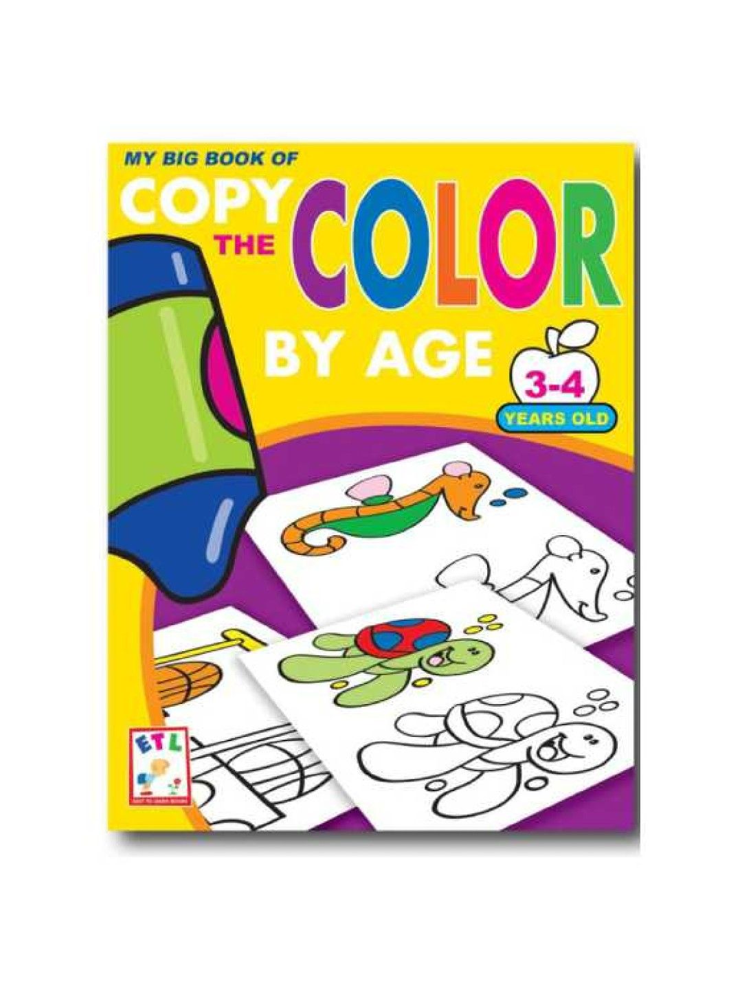 Easy To Learn My Big Book Of Copy The Color (By Age 3-4) (No Color- Image 1)