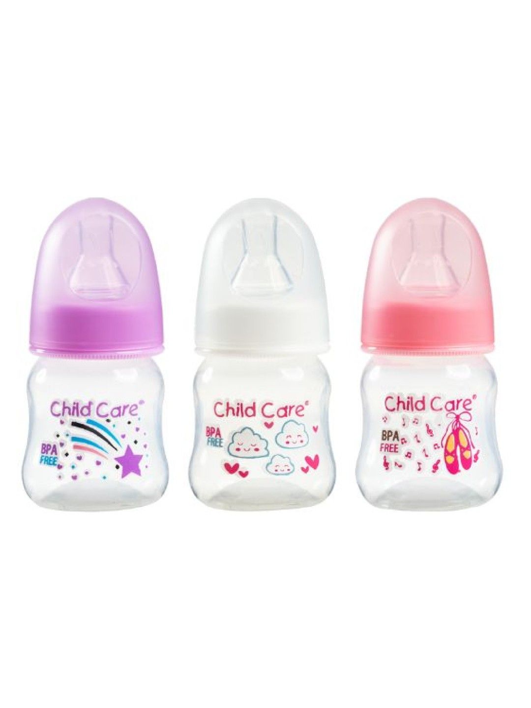 Child Care Shape Baby Bottle Set for Girls (BPA-Free)