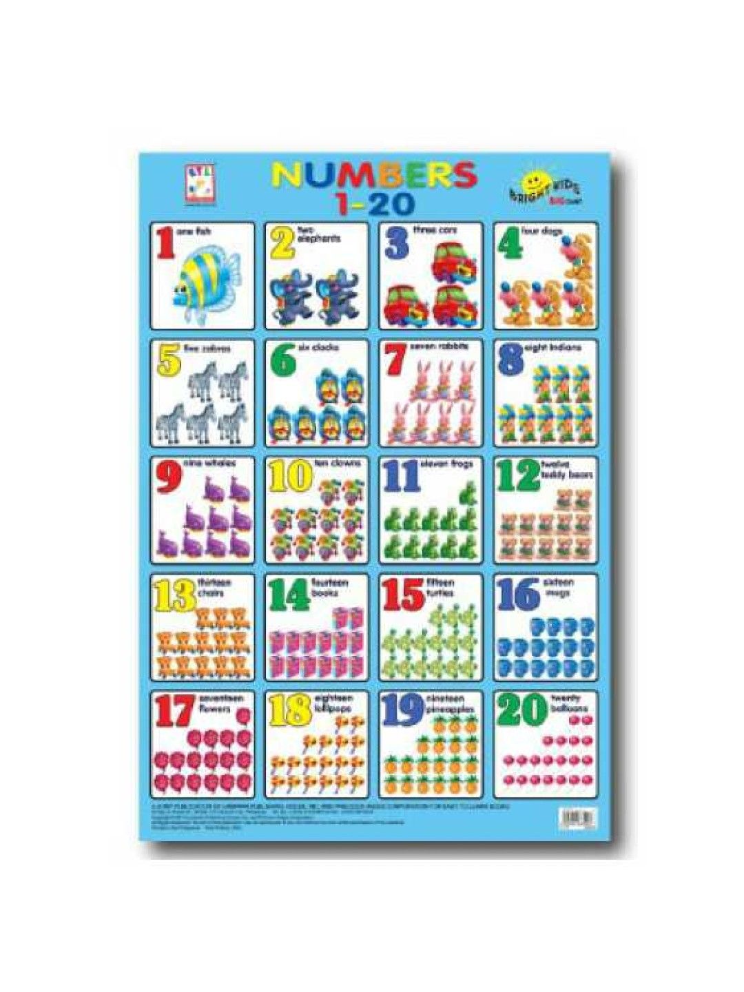 Easy To Learn Numbers 1 - 20 Chart | edamama