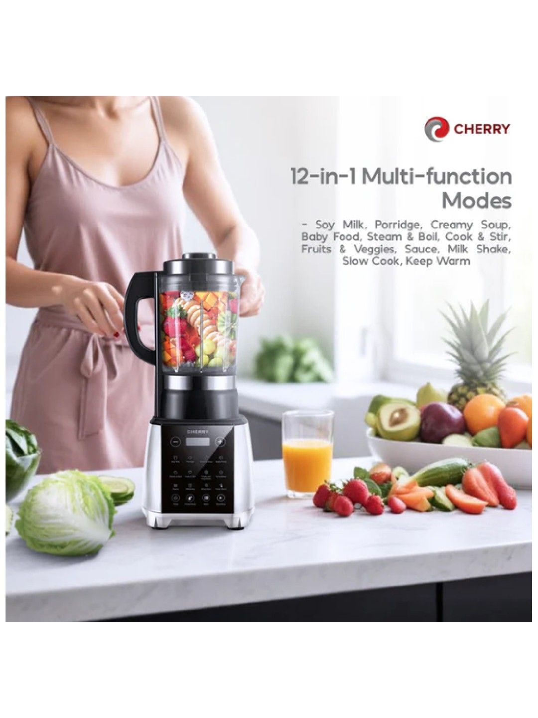 Cherry 12-in-1 Multi-Function Blender (No Color- Image 4)