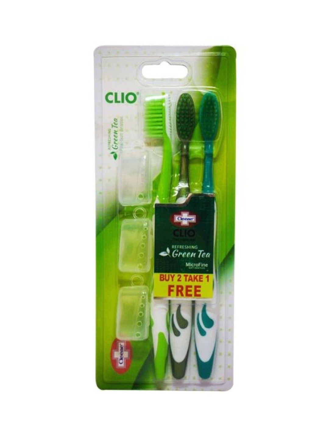 Cleene CLIO Toothbrush Refreshing Green Tea (Buy 2 Take 1) (No Color- Image 1)