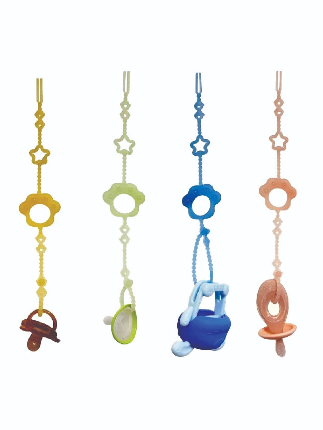 BabyPro Baby Silicone Strap Pacifier Chain Teether Cat Paw Shape (Green- Image 2)