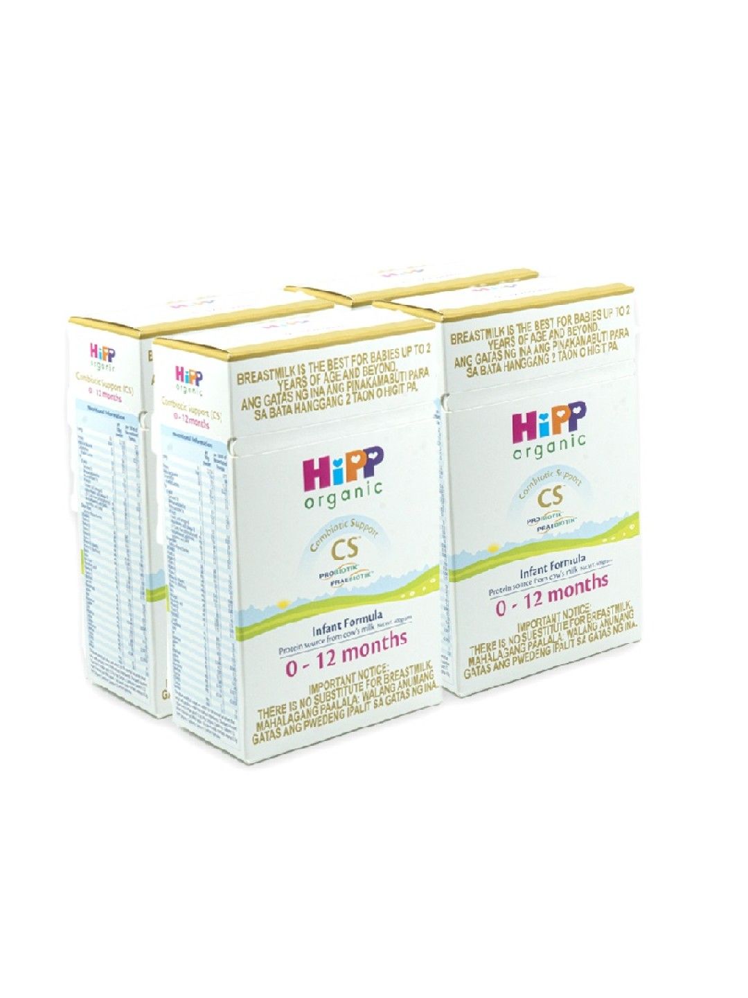 HiPP Organic Combiotic Support Bag-in-Boxes Infant Formula 0-12 Months (400g x 4)