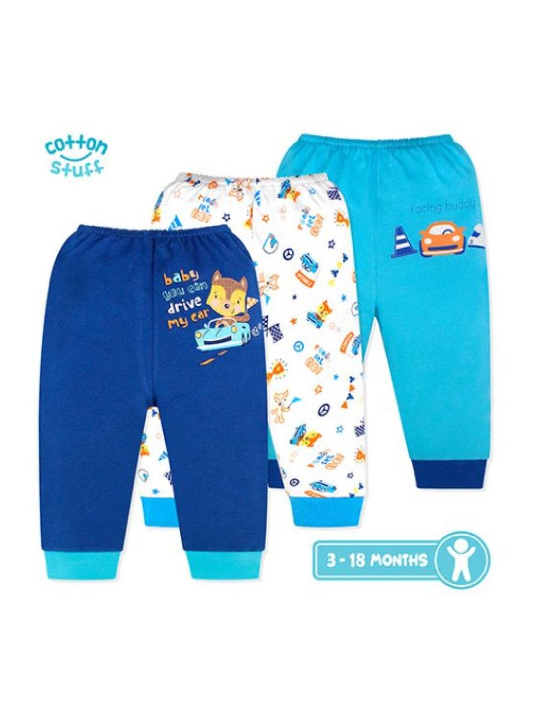 Cotton Stuff Pajama Jersey 3-in-1 Racing Buddy - Boy (No Color- Image 1)