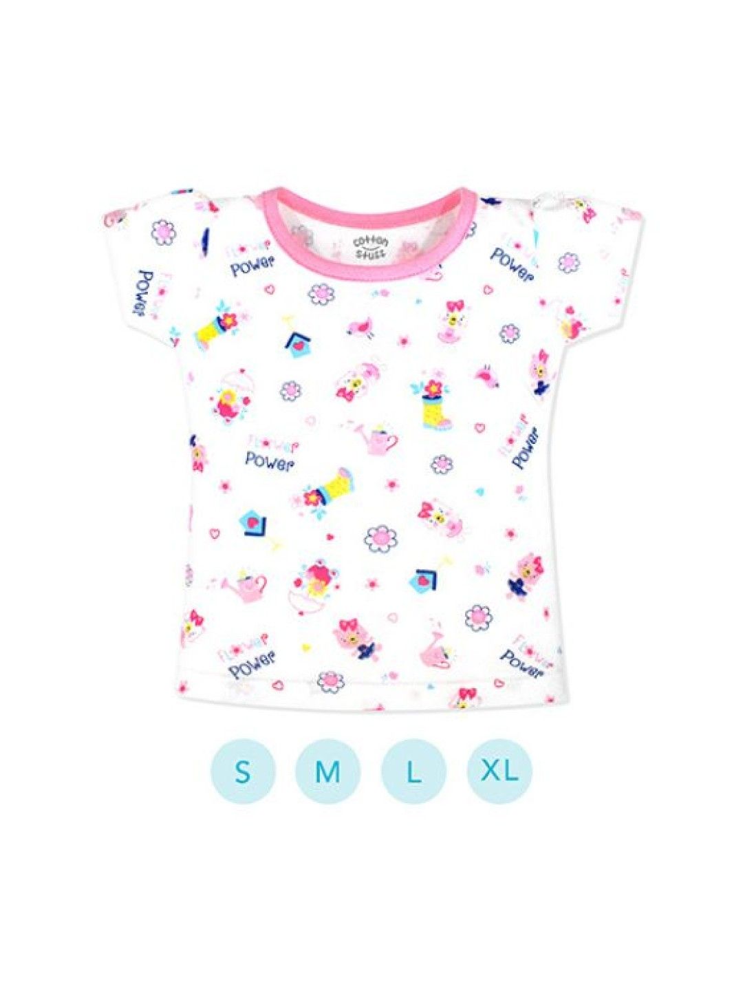 Cotton Stuff Fitted Blouse Jersey 3-in-1 Pretty as Flower - Girl (No Color- Image 3)