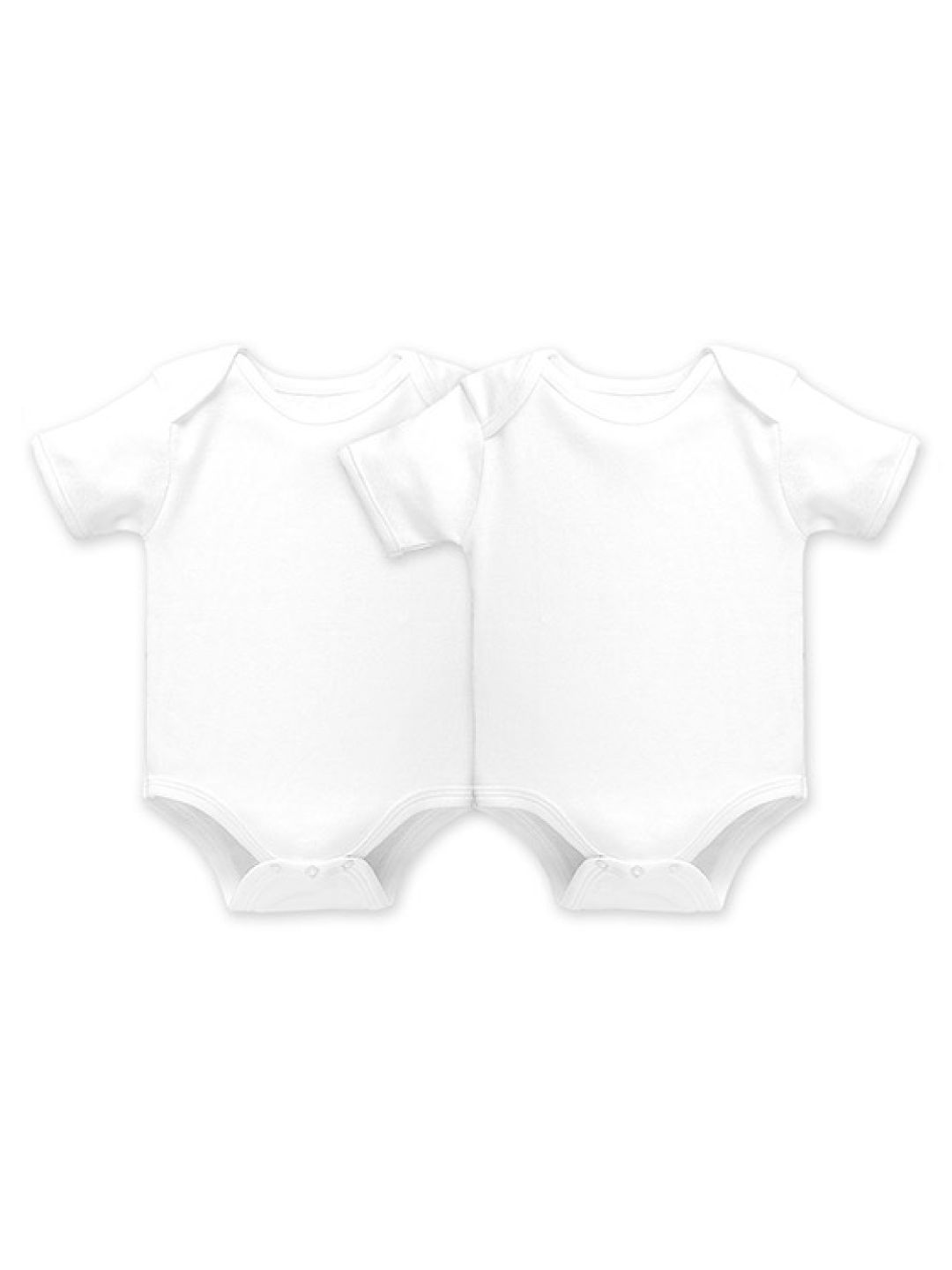 Cotton Stuff Short Sleeve Bodysuit (2pcs) (White- Image 1)