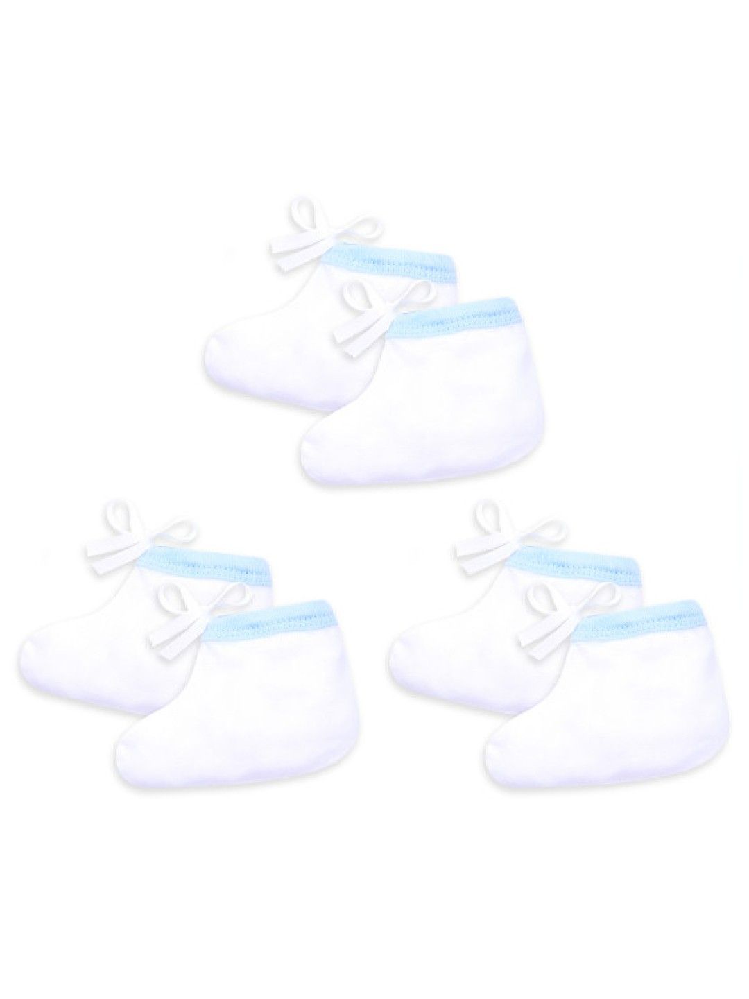 Cotton Stuff Booties with String - 3 pairs