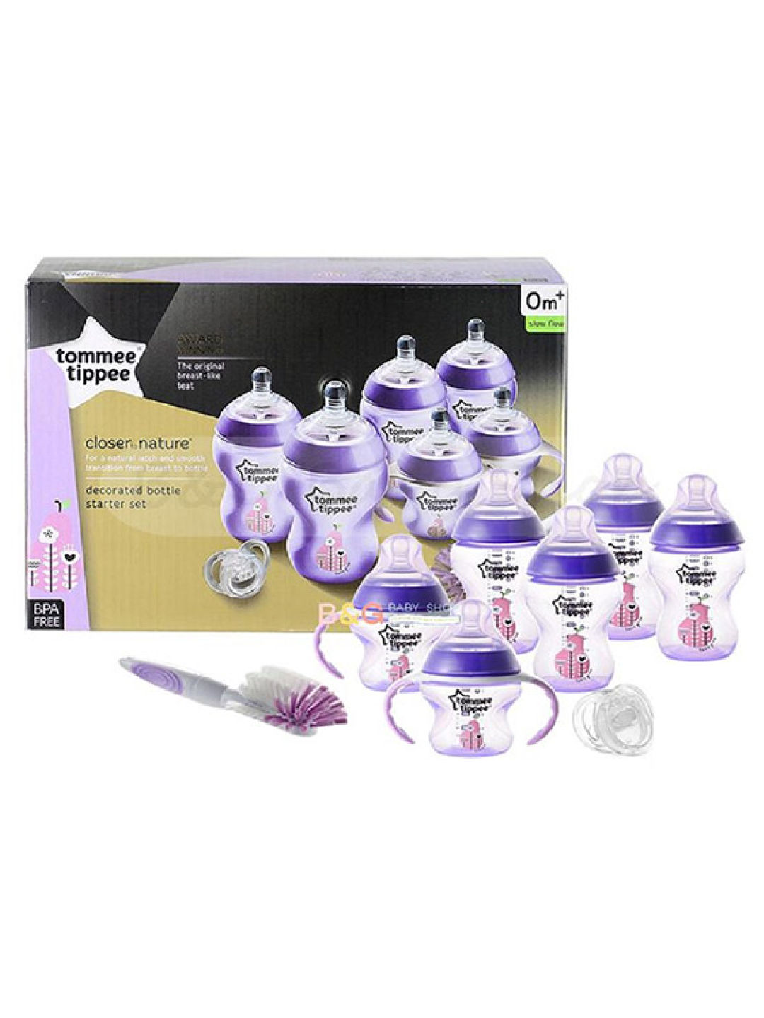 Tommee Tippee CTN Decorated Starter Set (Purple- Image 1)