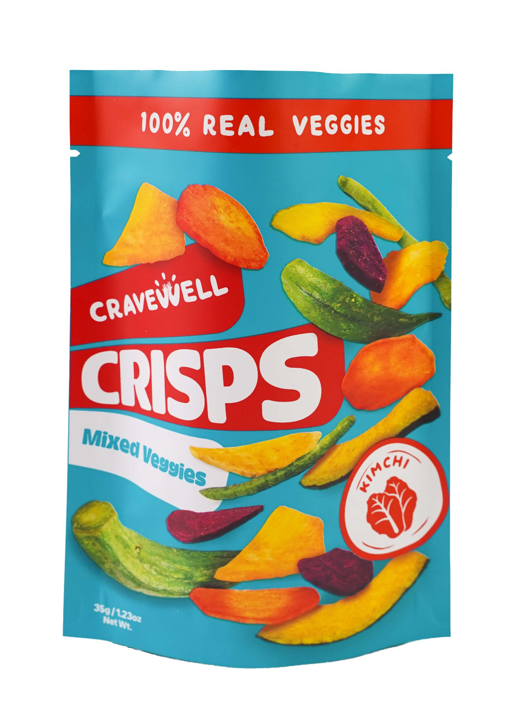 Cravewell Mixed Veggie Crisps - Kimchi (3-Pack) (No Color- Image 2)
