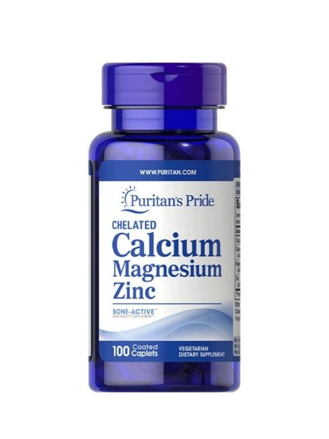 Puritan's Pride Calcium Magnesium Zinc Chelated (100 caplets)