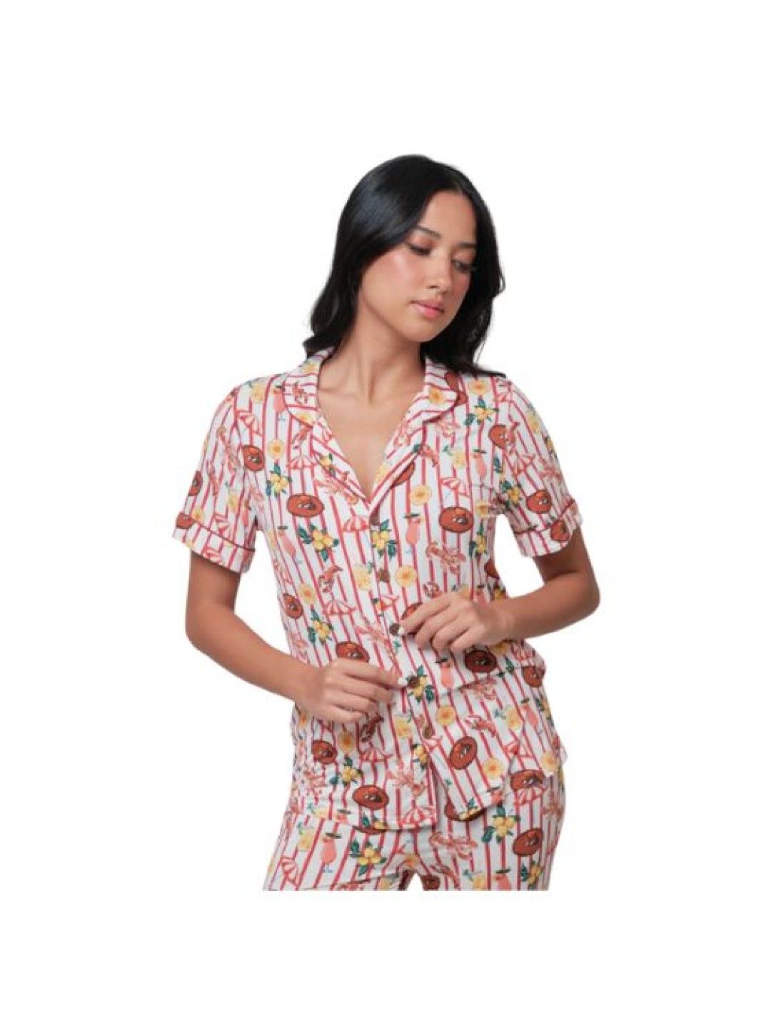 Bamberry Baby Adult Pajama Set - La Dolce Vita (Capri Summer Stripes- Image 2)