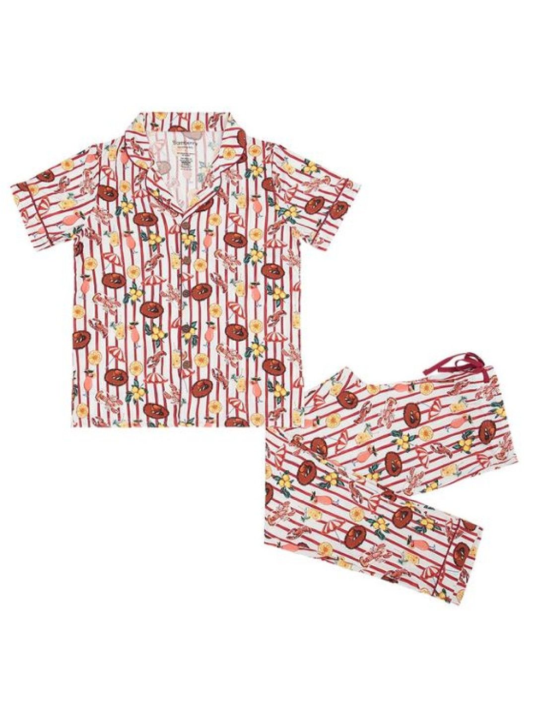 Bamberry Baby Adult Pajama Set - La Dolce Vita (Capri Summer Stripes- Image 3)