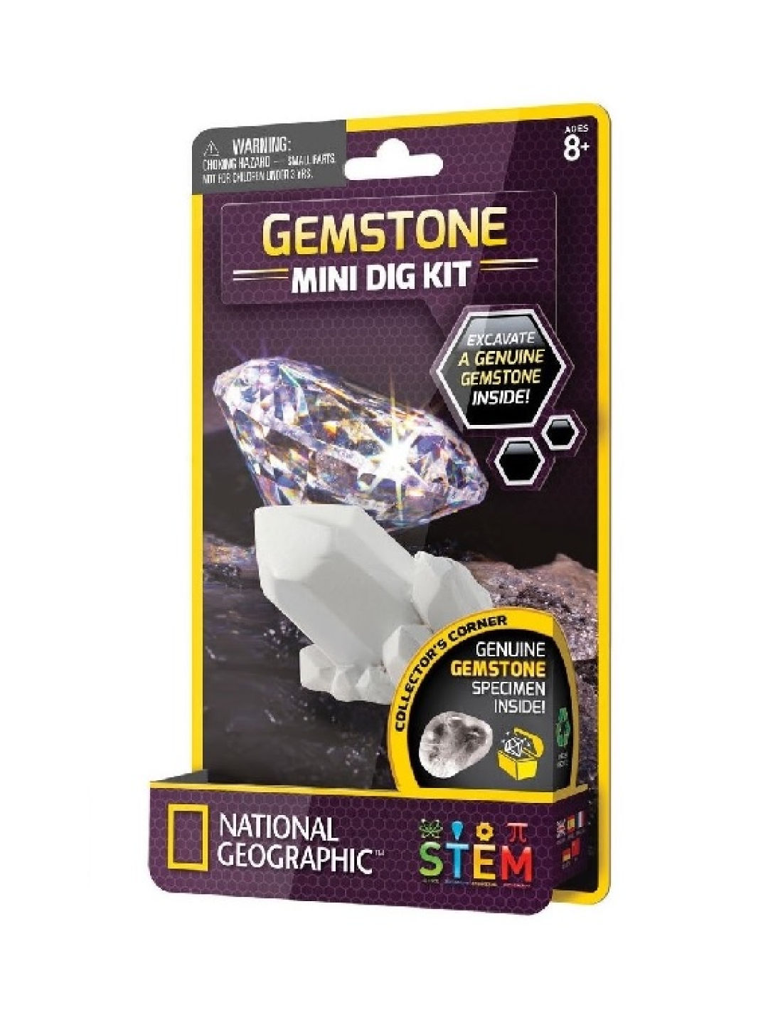 National Geographic Carded Mini Dig Gemstone (No Color- Image 1)