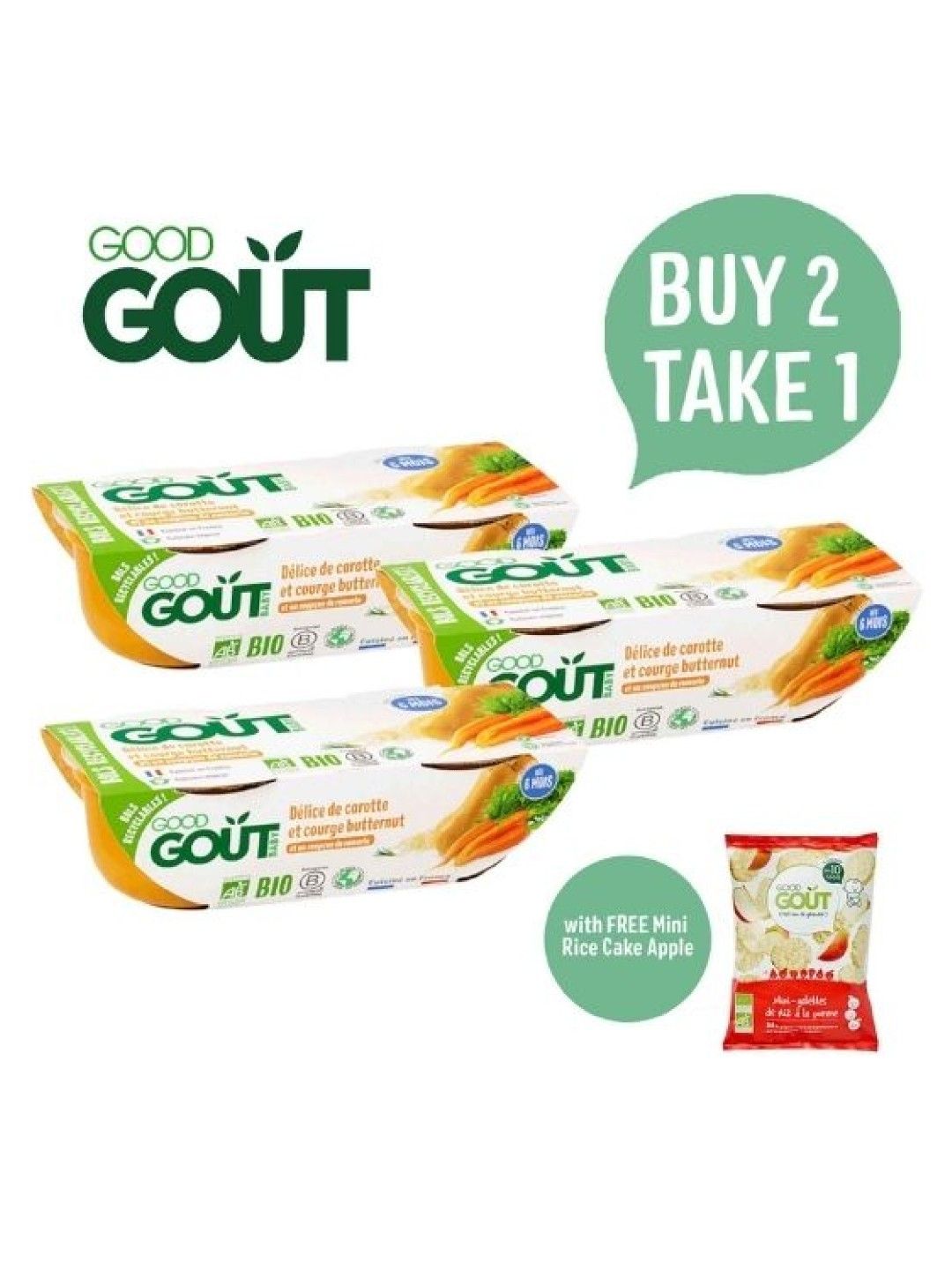 GoodGout Carrot and Butternut Squash Bowl 2x190g (6mos) - Buy 2 Take 1