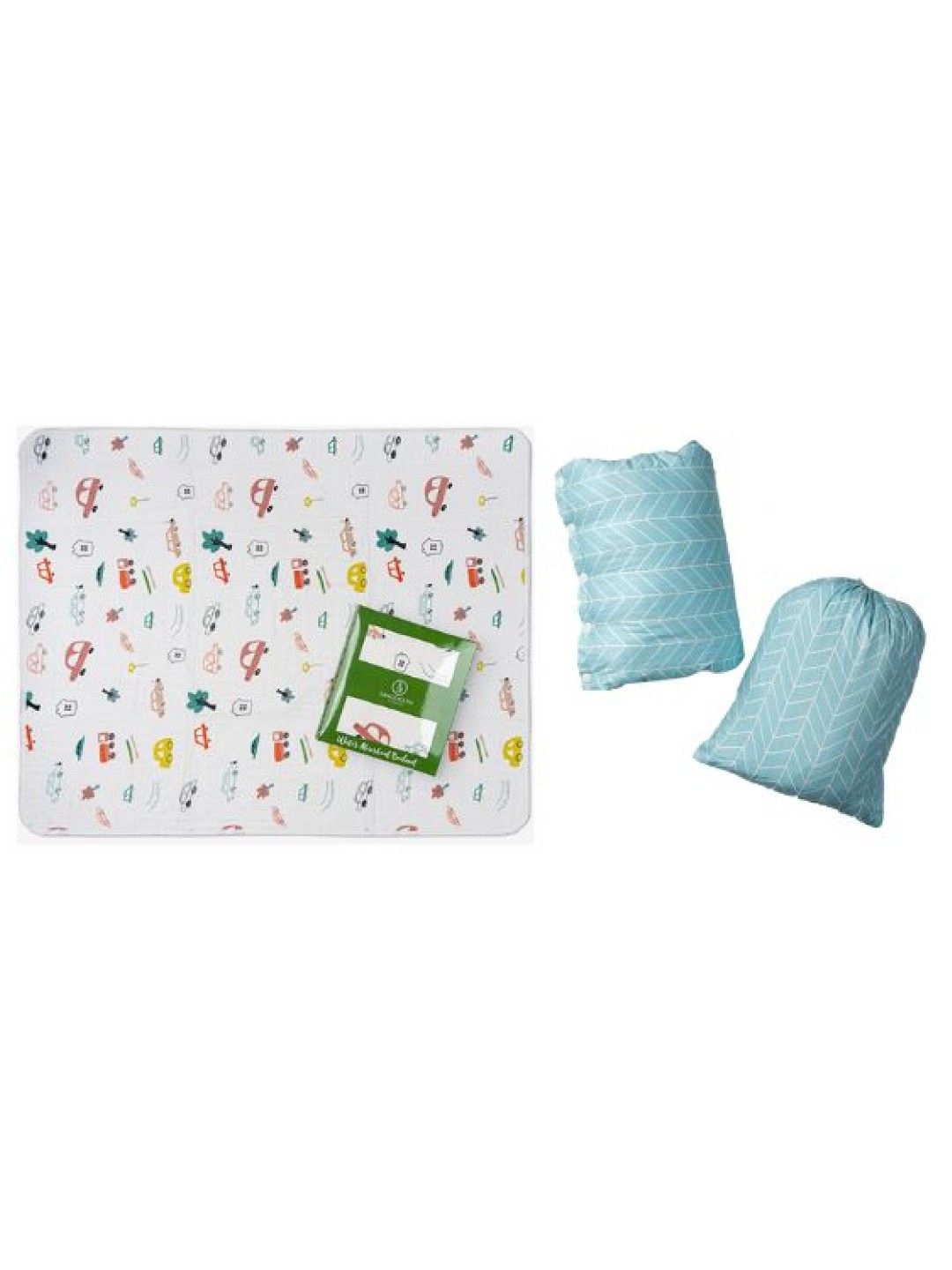 Swaddies PH [Bundle] Stitchfree Bedmat (Cars) + Multi-functional Pillow (Blue) (No Color- Image 1)