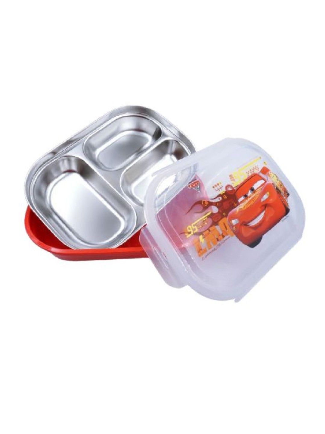 Dish Me PH Disney Cars McQueen - 3-Grid Stainless Lunch Box (No Color- Image 1)