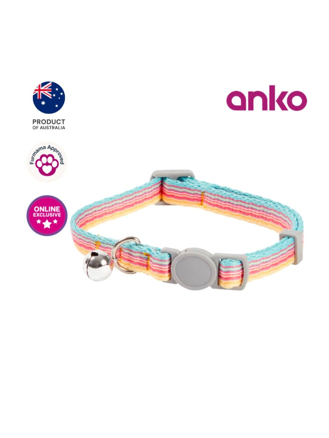 Anko Cat Collar (Rainbow- Image 1)