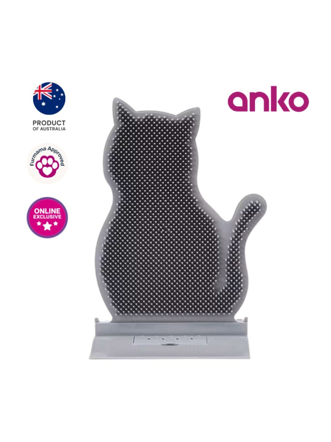 Anko Cat Grooming Pad (Grey- Image 1)