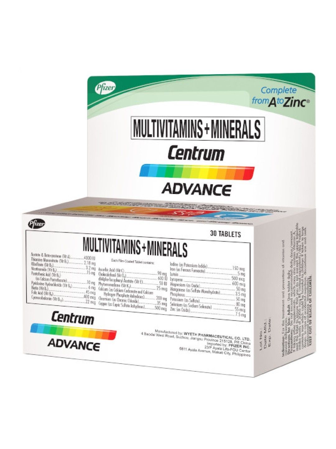 Centrum Advance Multivitamins + Minerals Bottle (30s)