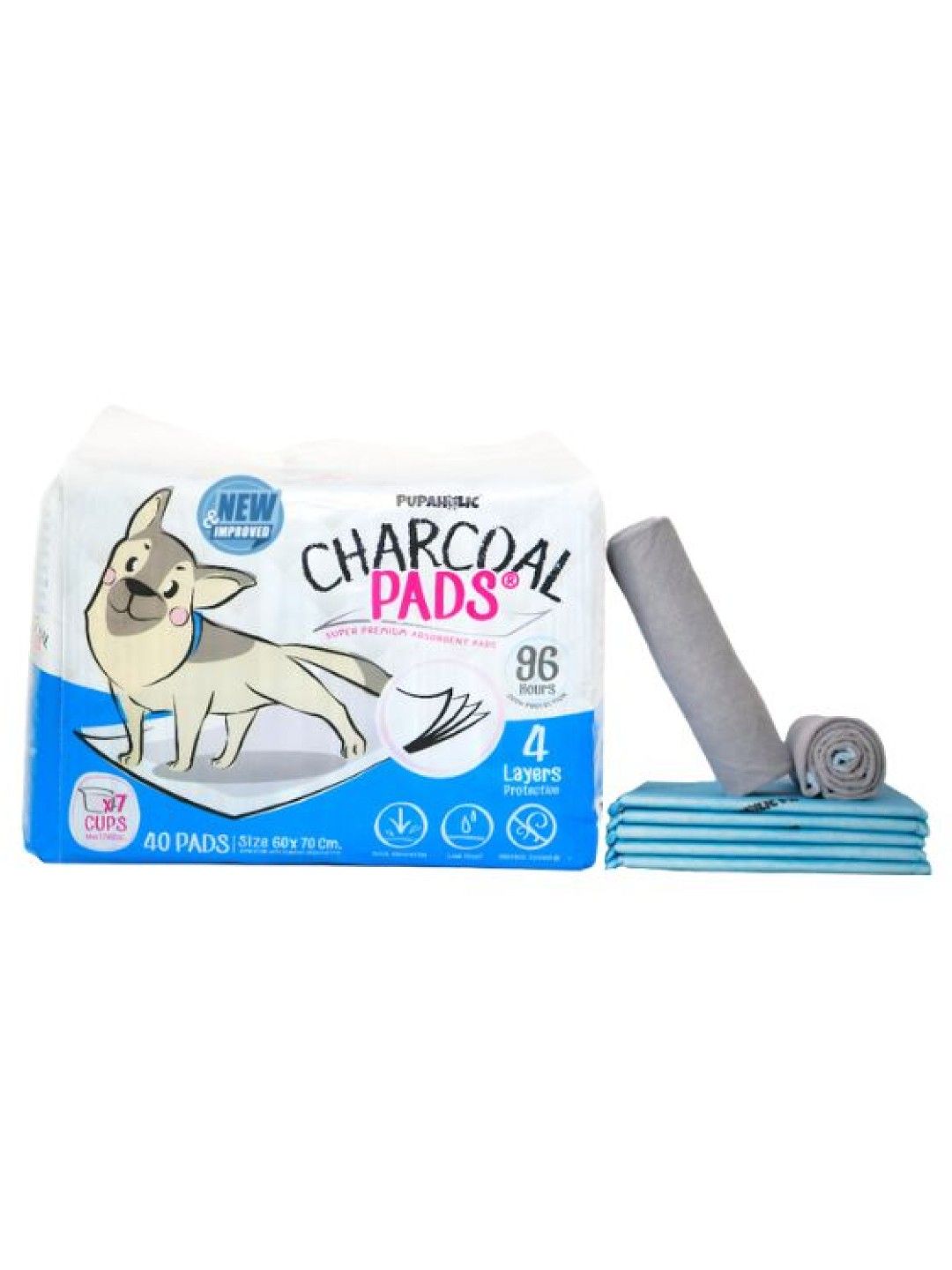 Pupaholic PH Charcoal Training Pee Pads For Dogs - 40pcs